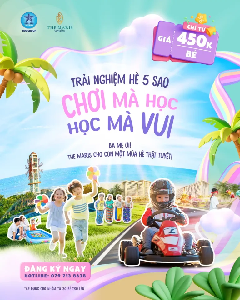TRẢI NGHIỆM HÈ 5 SAO CÙNG THE MARIS VŨNG TÀU kv tour mua he 5 sao tai the maris vung tau 768x960 1