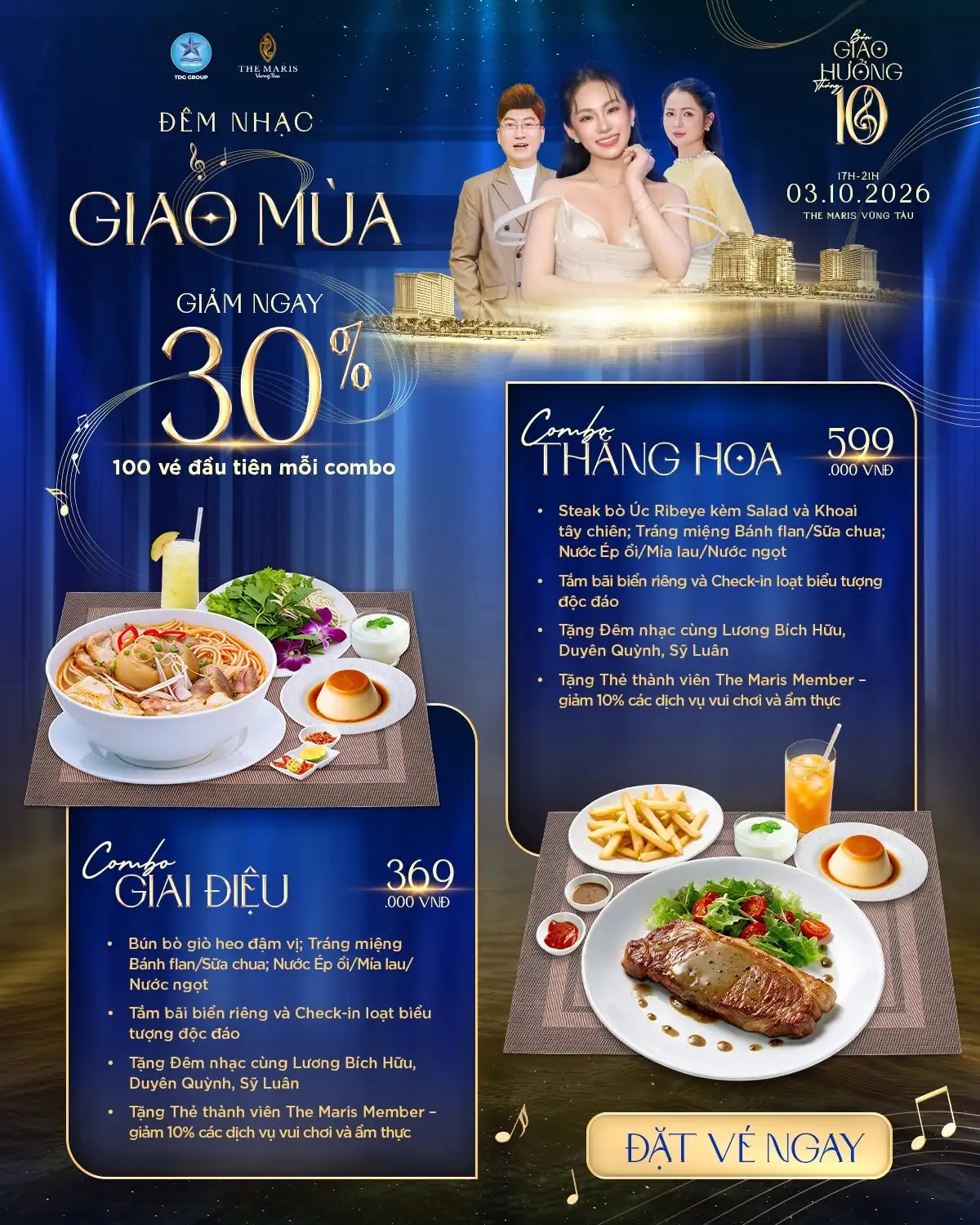 Giá Combo Tại Chương 1 Đêm Nhạc Giao Mùa