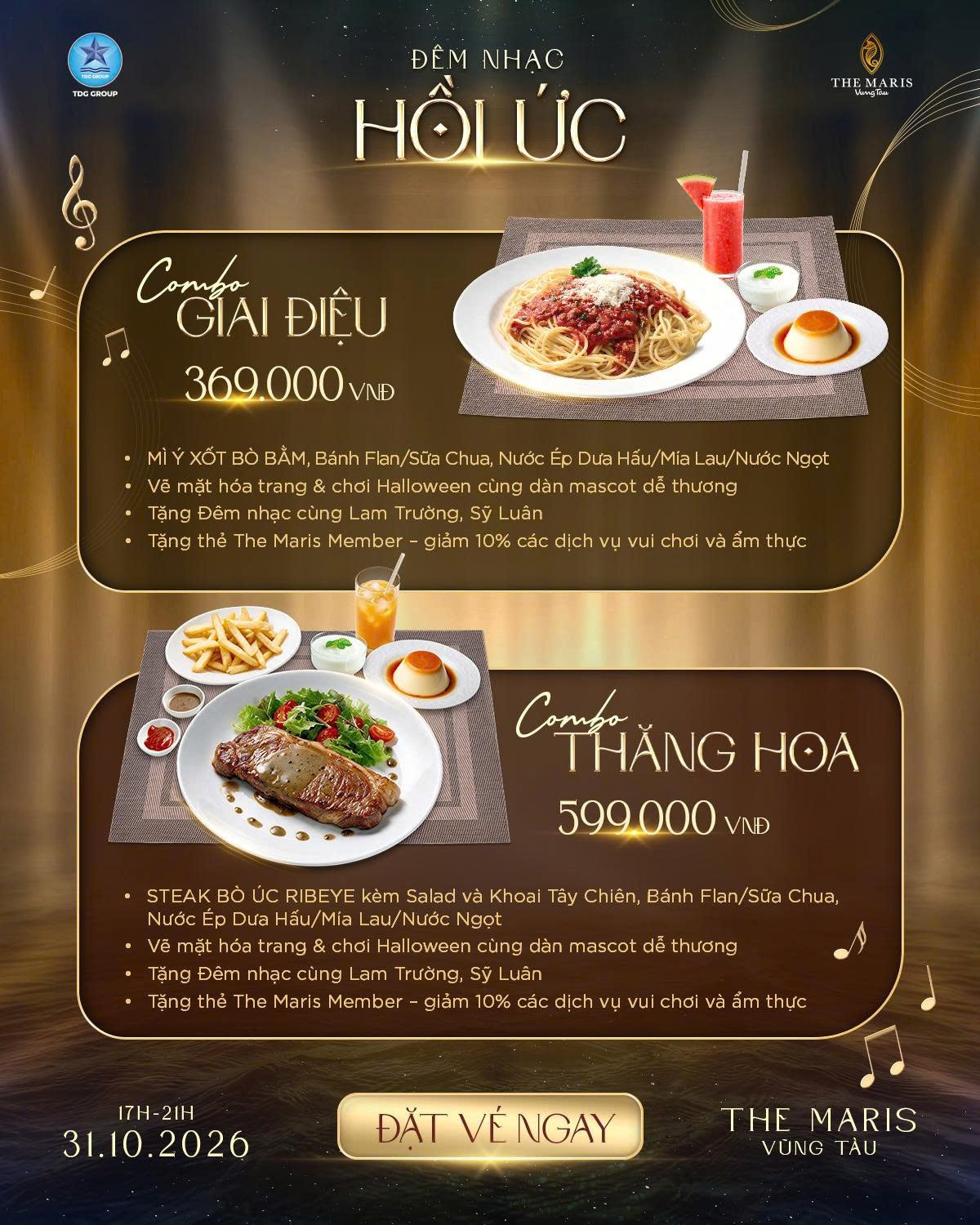 Giá Combo Tại Chương 3 Đêm Nhạc Giao Mùa